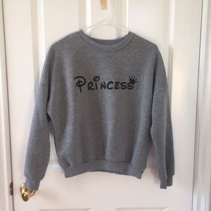 gray disney princess sweatshirt